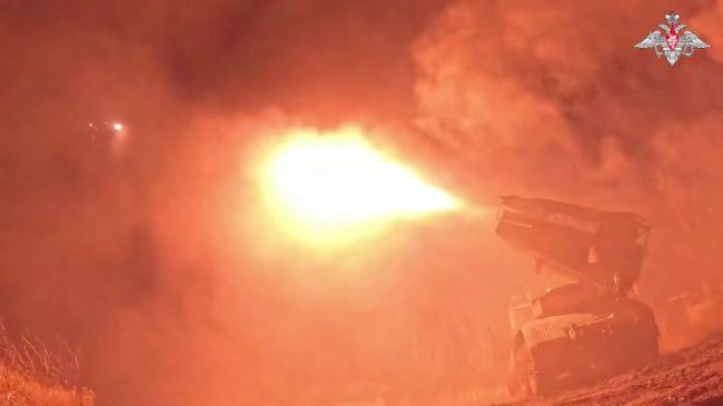 РСЗО «Град» морской пехоты уничтожил опорный пункт ВСУ в ДНР — группа «Центр»