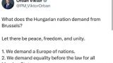 Europe of nations, but without Ukraine: Orban issued a 12-point ultimatum to Brussels