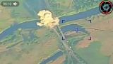 ВКС России уничтожают мосты через реку Оскол на харьковском направлении — видео