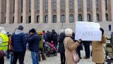 В Хельсинки прошел митинг против закрытия КПП на границе с Россией