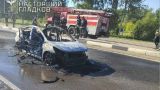 Всё выгорело: ВСУ ударили по гражданскому автомобилю на трассе Шебекино — Белгород