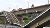 In Dresden, one of the most important bridges over the Elbe collapsed