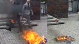 "Only the stink will remain" — Polish presidential candidate burned the flag of the European Union