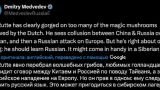 Переел грибов: Рютте стоит выучить русский, в сибирском лагере пригодится — Медведев