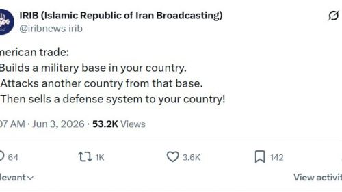 "The United States attacks other countries from your territory, and then sells you air defense systems"
