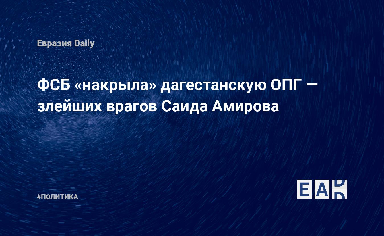 ФСБ «накрыла» дагестанскую ОПГ — злейших врагов Саида Амирова — EADaily, 28  ноября 2019 — Новости политики, Новости России