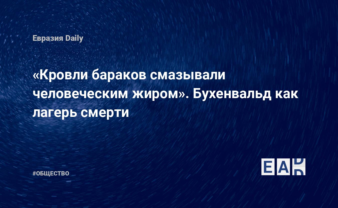 Кровли бараков смазывали человеческим жиром». Бухенвальд как лагерь смерти  — EADaily, 12 апреля 2020 — Общество. Новости, Новости России